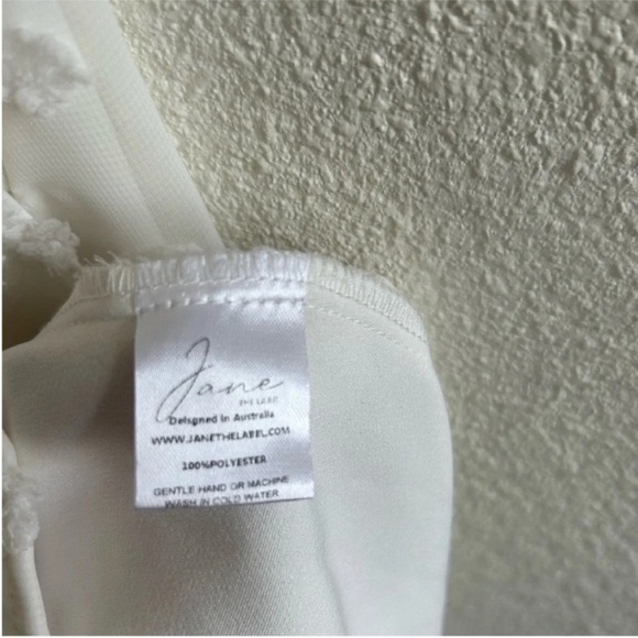 Jaus Alira One Shoulder Midi Dress White NWT - Picture 10 of 10